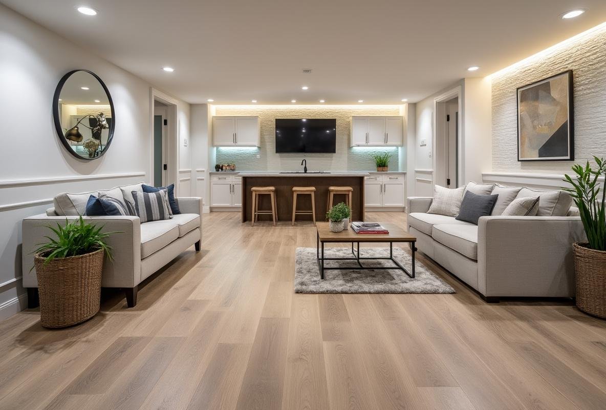 basement wet bar installation