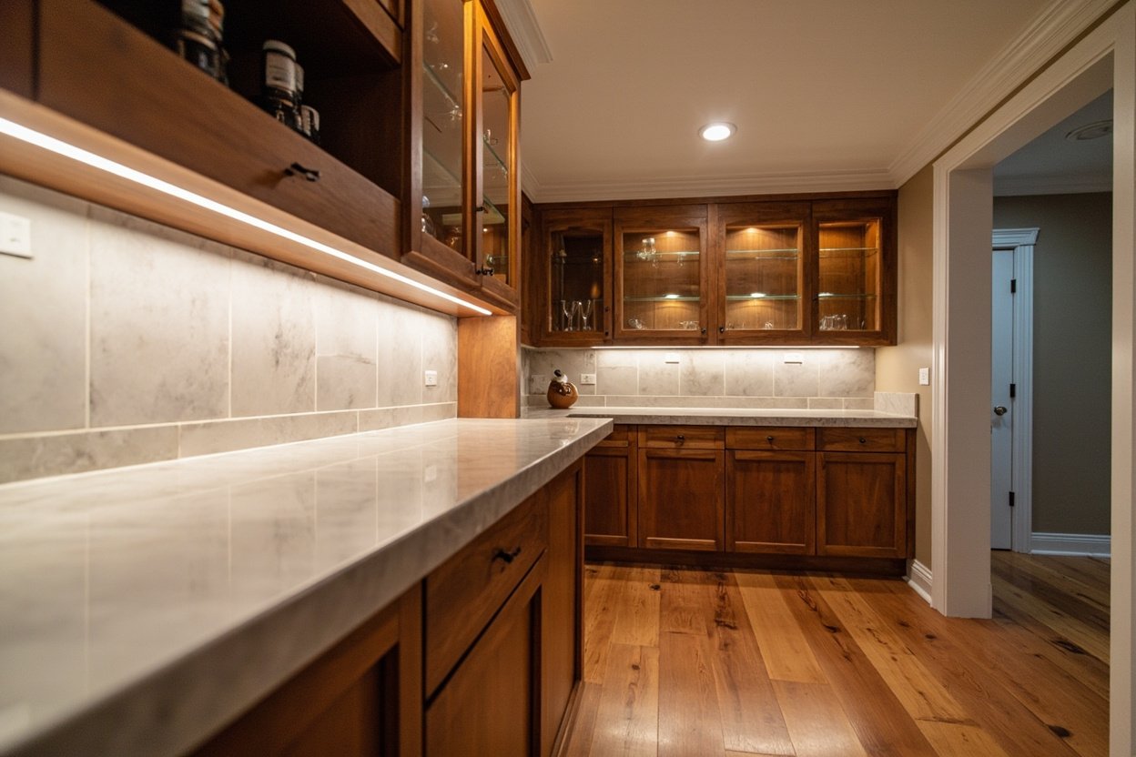 basement wet bar installation