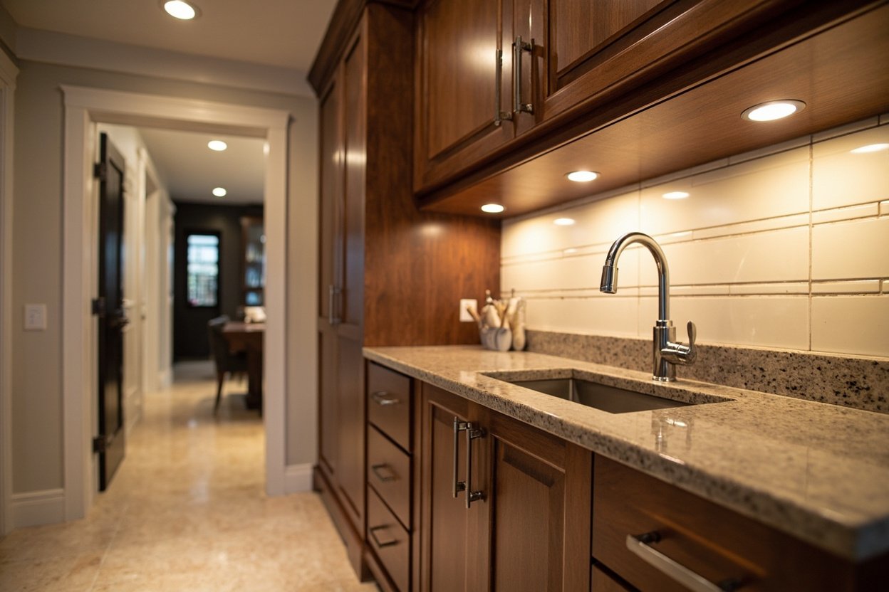 basement wet bar installation
